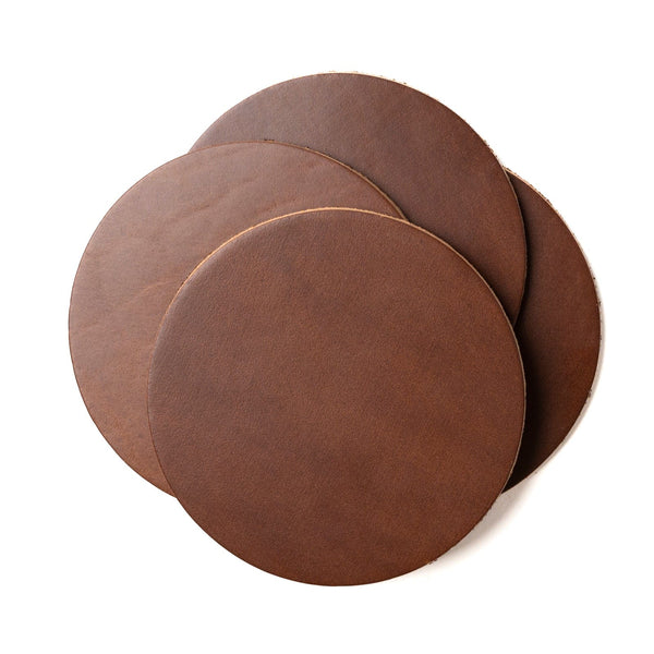 Leather Coasters — Set of 4