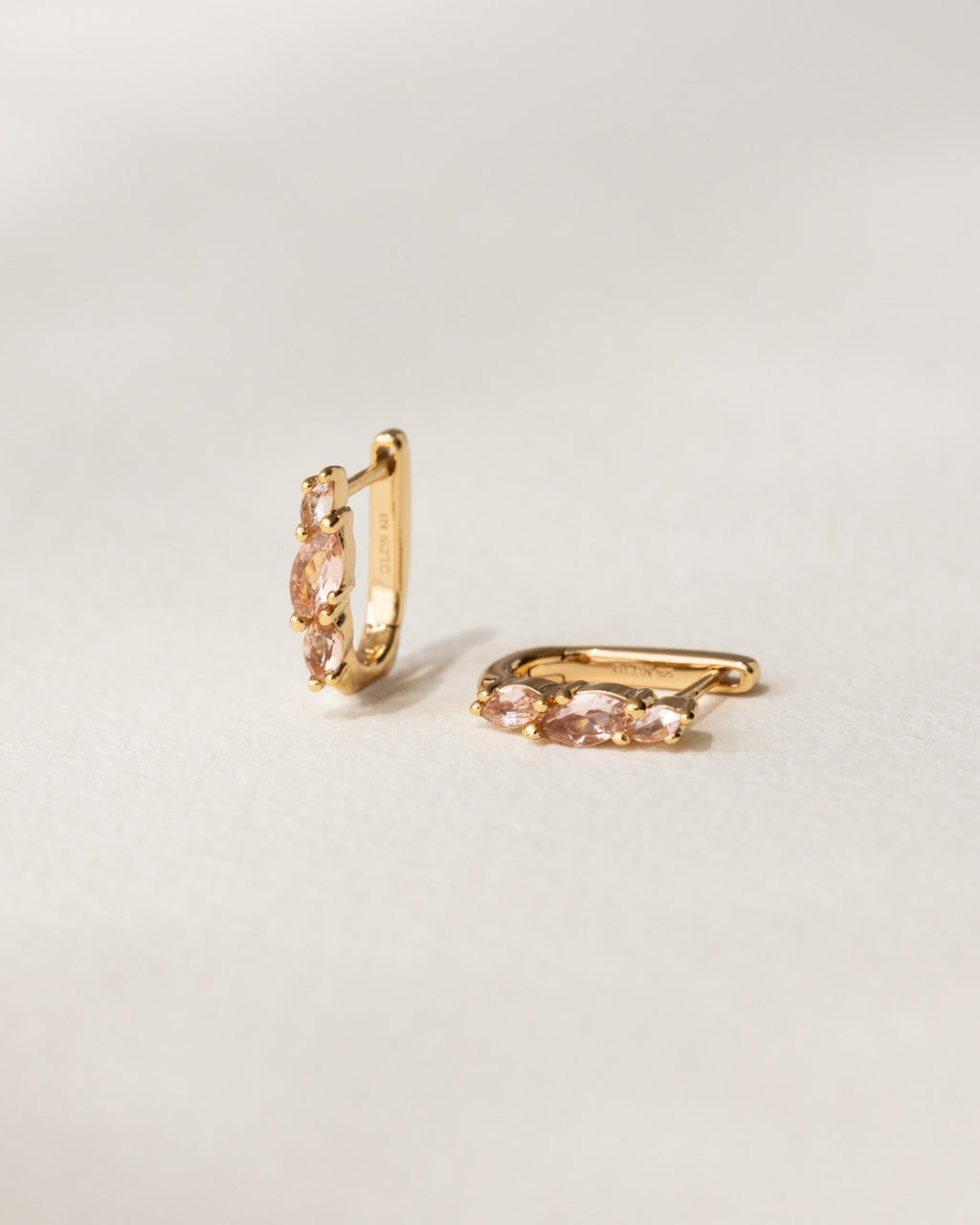Aura Birthstone Marquise Hoops