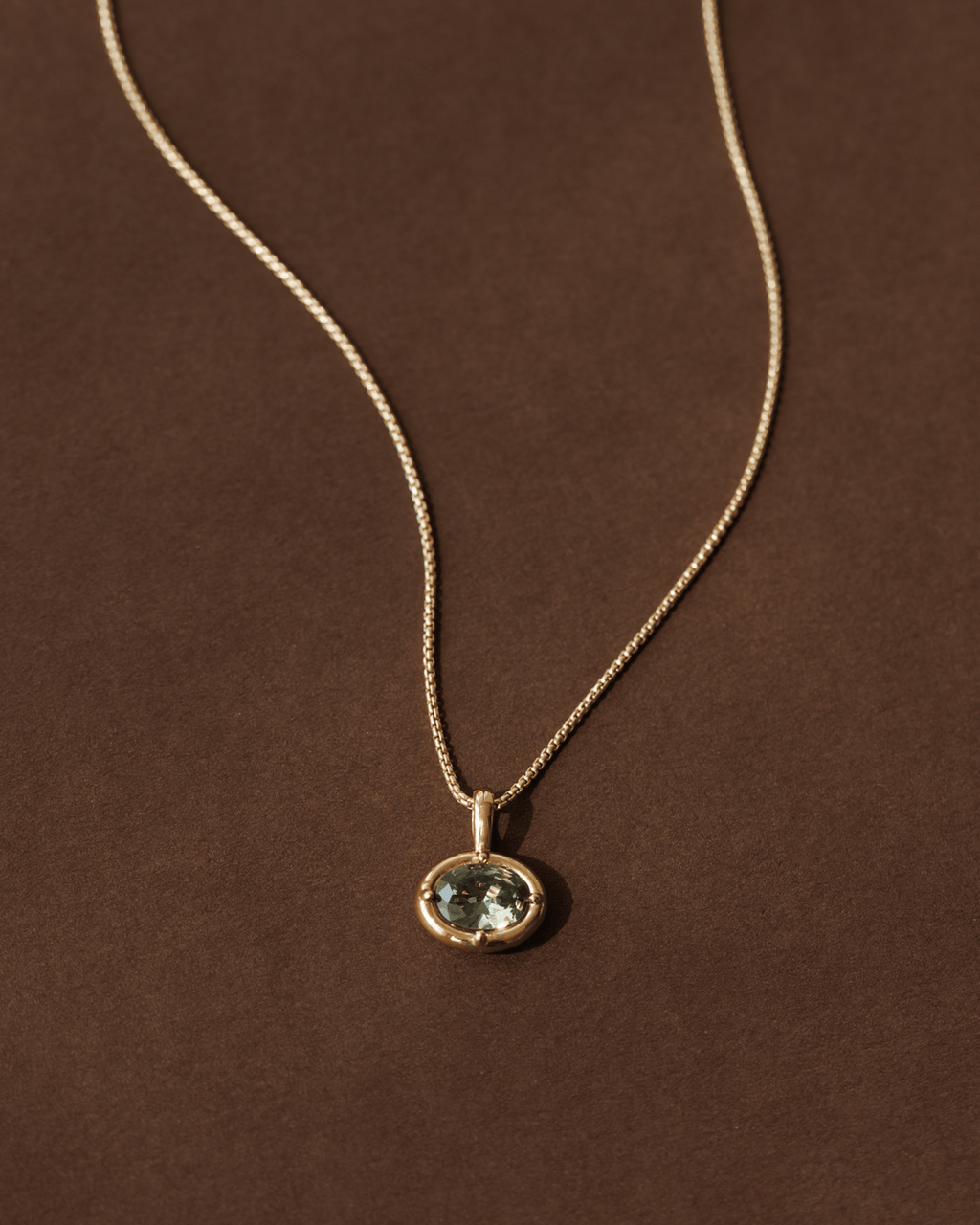 Medallion Moss Spinel Necklace