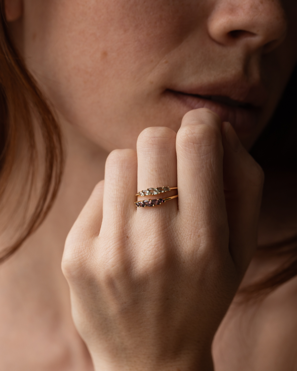 Aura Birthstone Marquise Ring