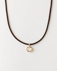 Medallion & Suede Cord Necklace