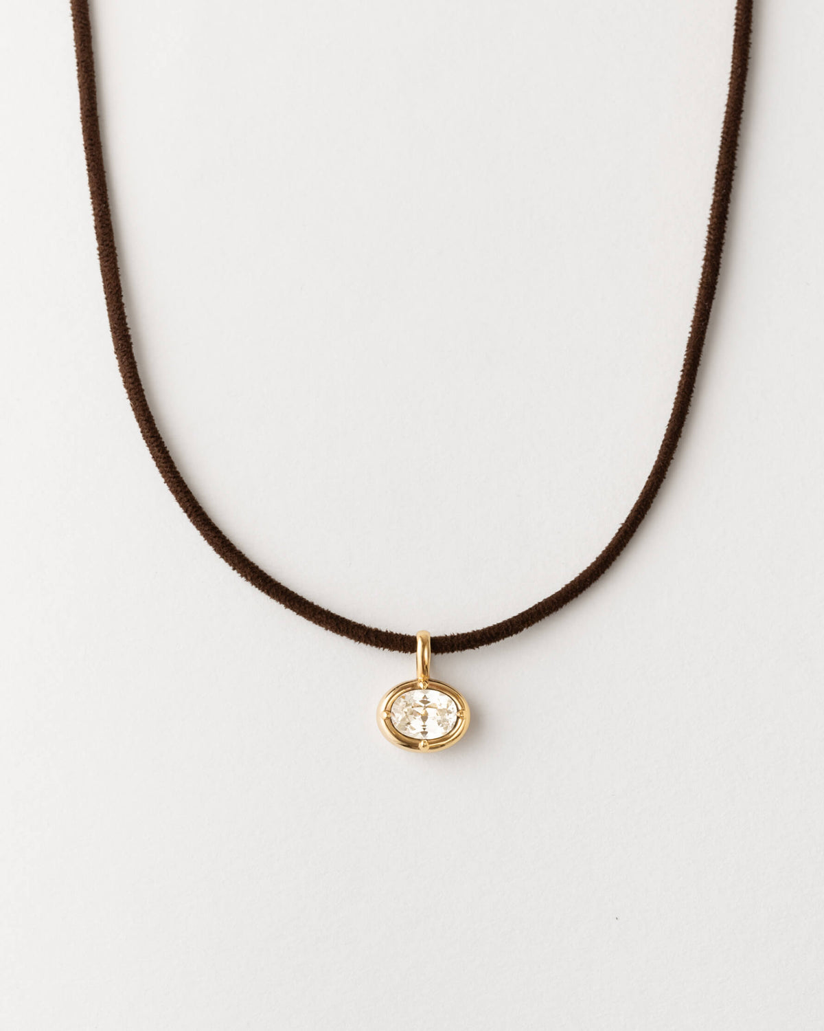 Medallion & Suede Cord Necklace