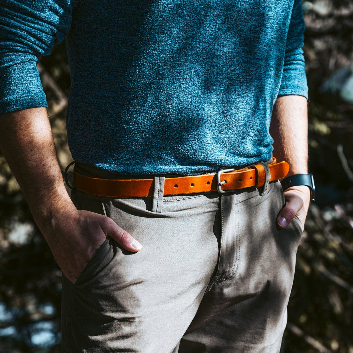 Leather Belt — 1" — view 6
