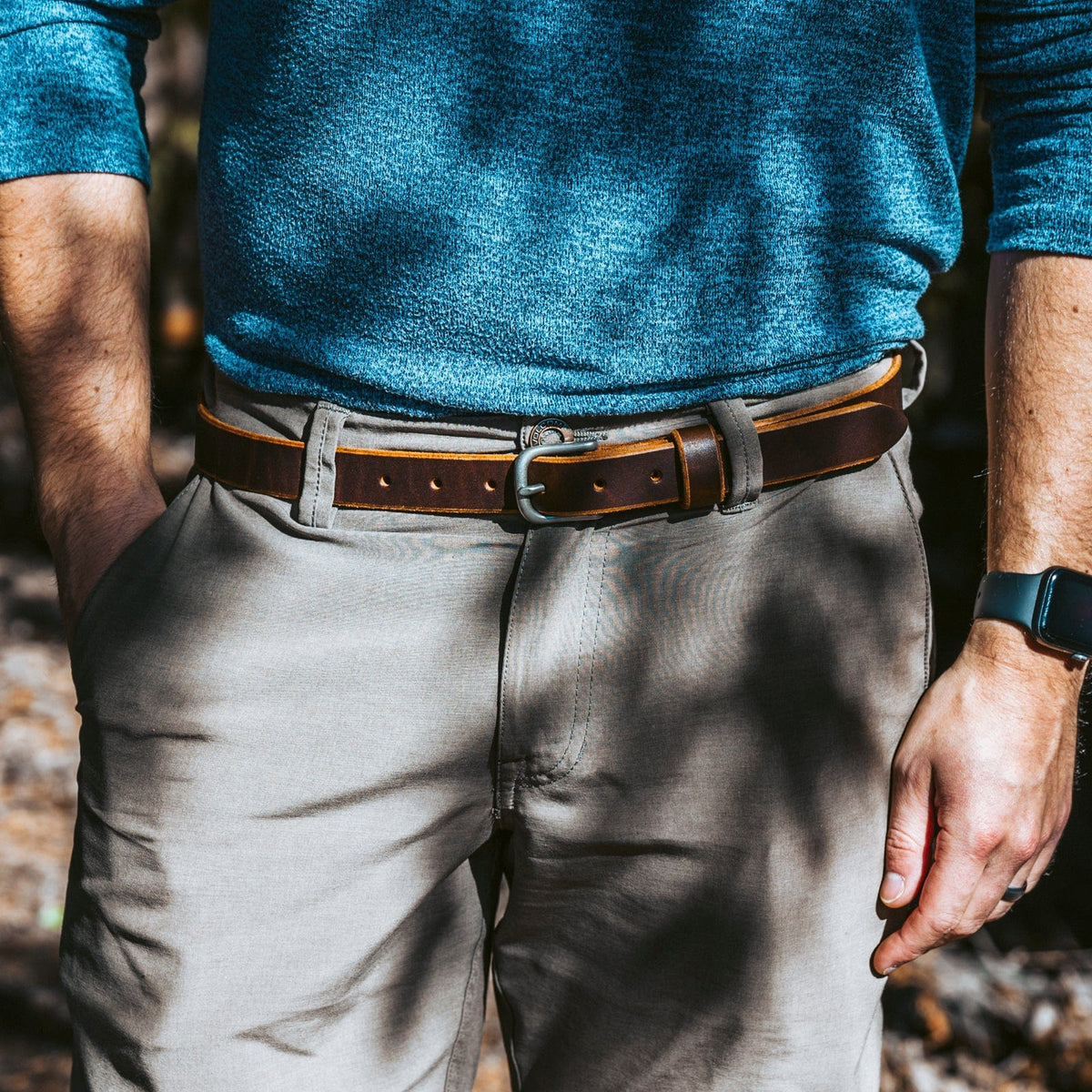 Leather Belt — 1" — view 10