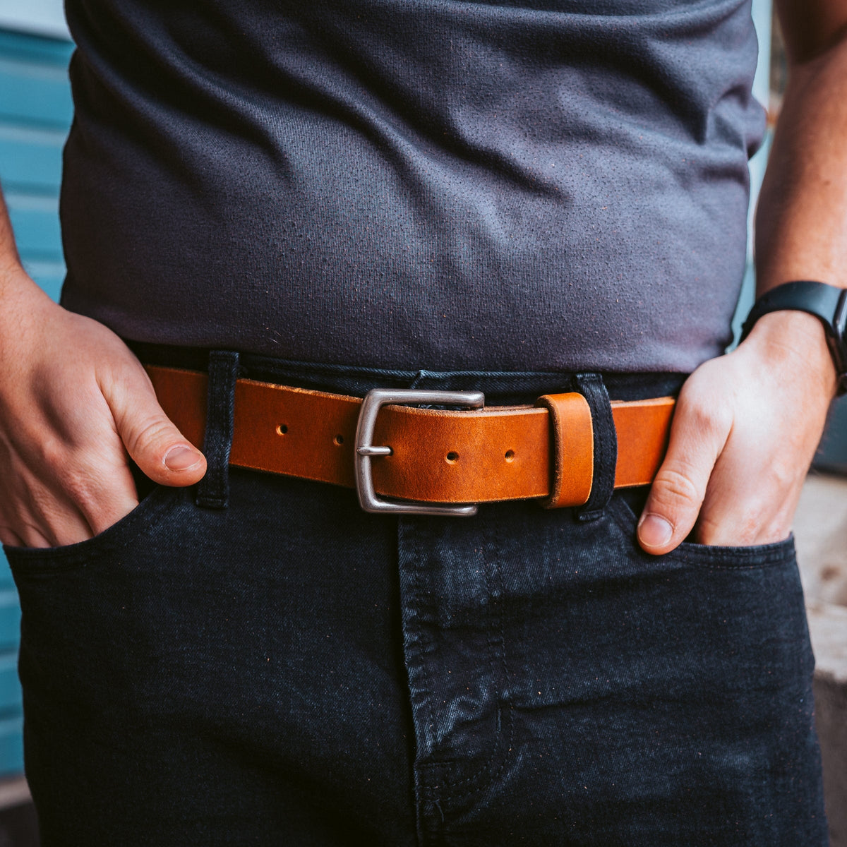 Leather Belt — 1.5" — view 6