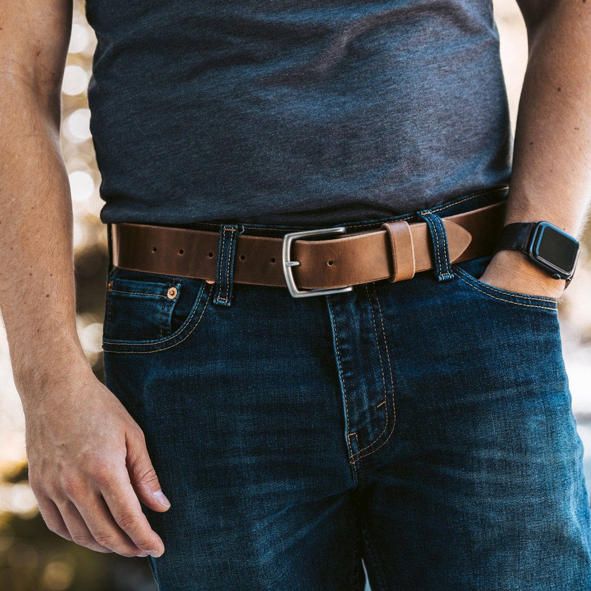 Leather Belt — 1.5" — view 2