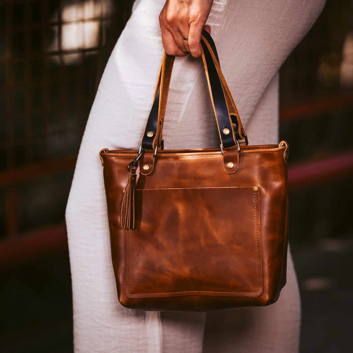Leather Crossbody Bag — Deluxe — view 3