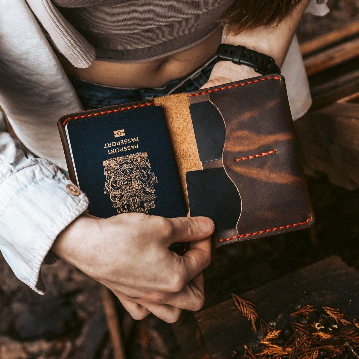 Leather Passport Holder — view 2