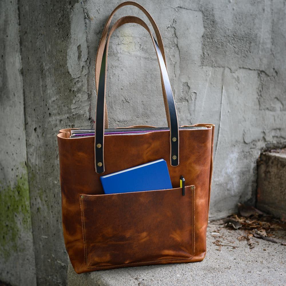Weekender Leather Tote — view 8