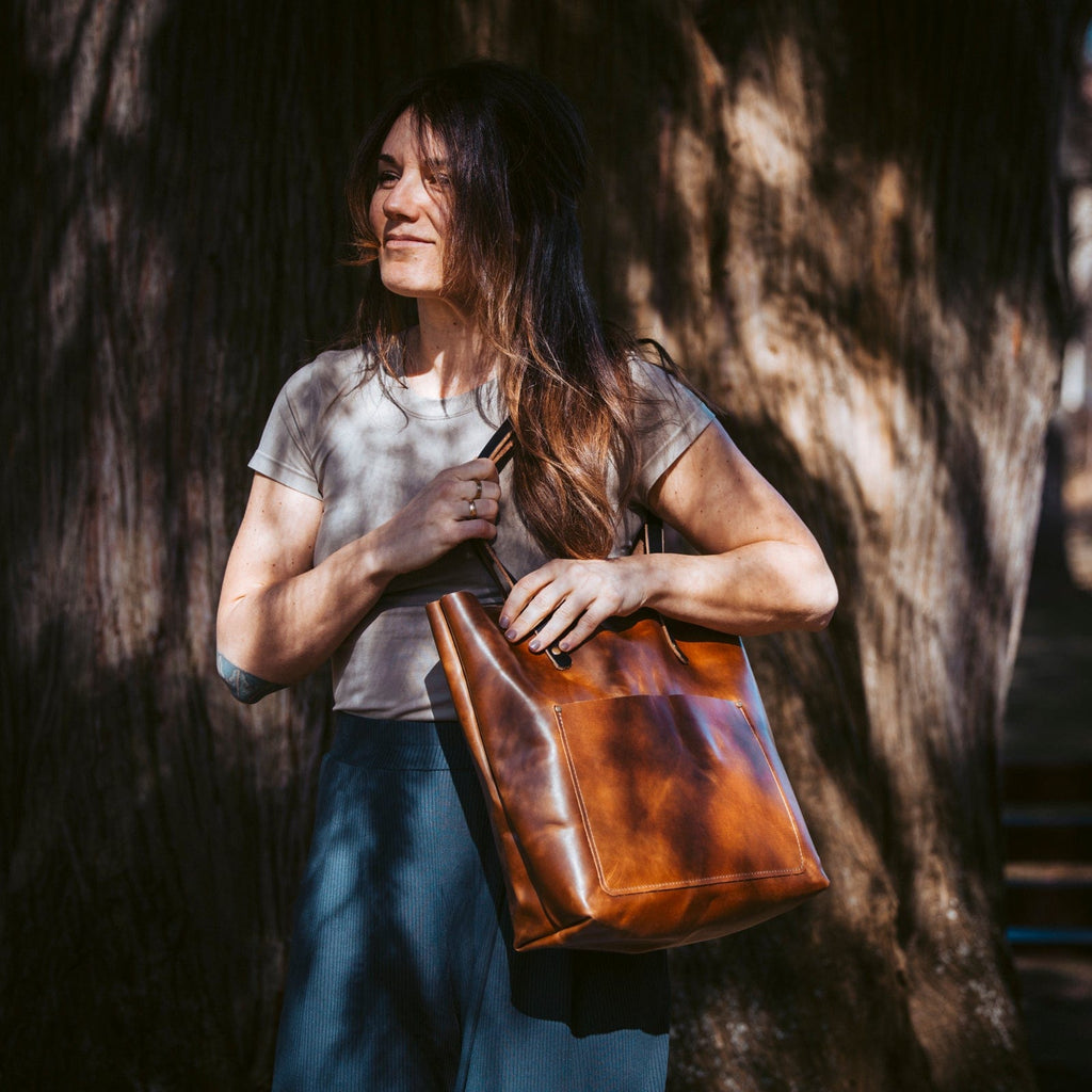 Weekender Leather Tote — view 12
