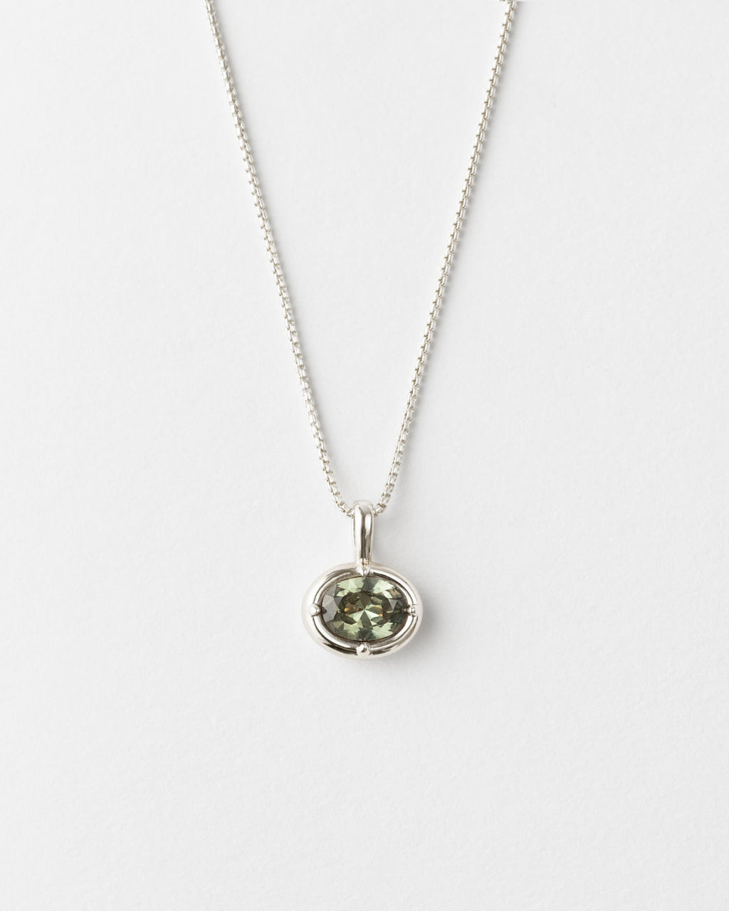 Medallion Moss Spinel Necklace