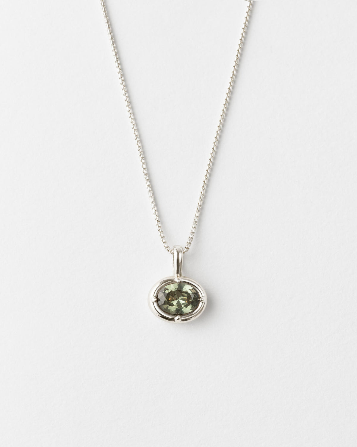 Medallion Moss Spinel Necklace