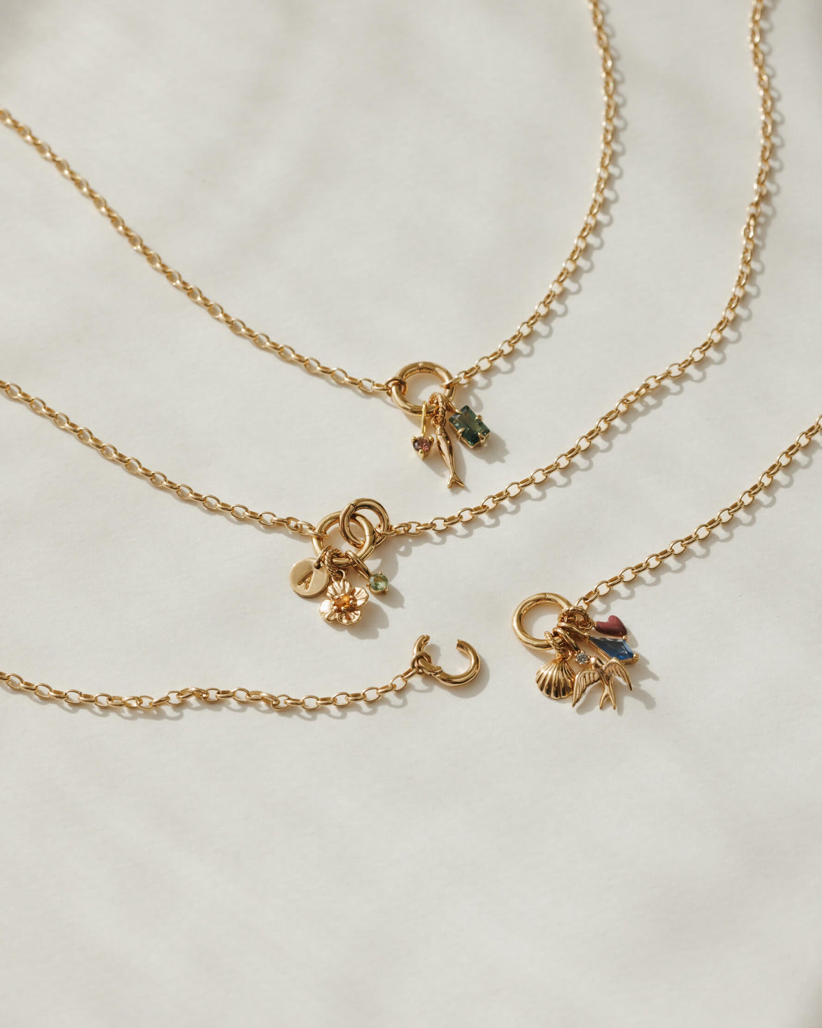 Heritage Rolo Charm Holder Necklace